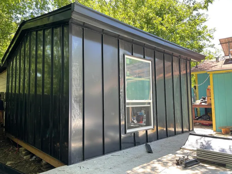 Black standing seam metal wall panels for Metal Roof Installation in Orangevale